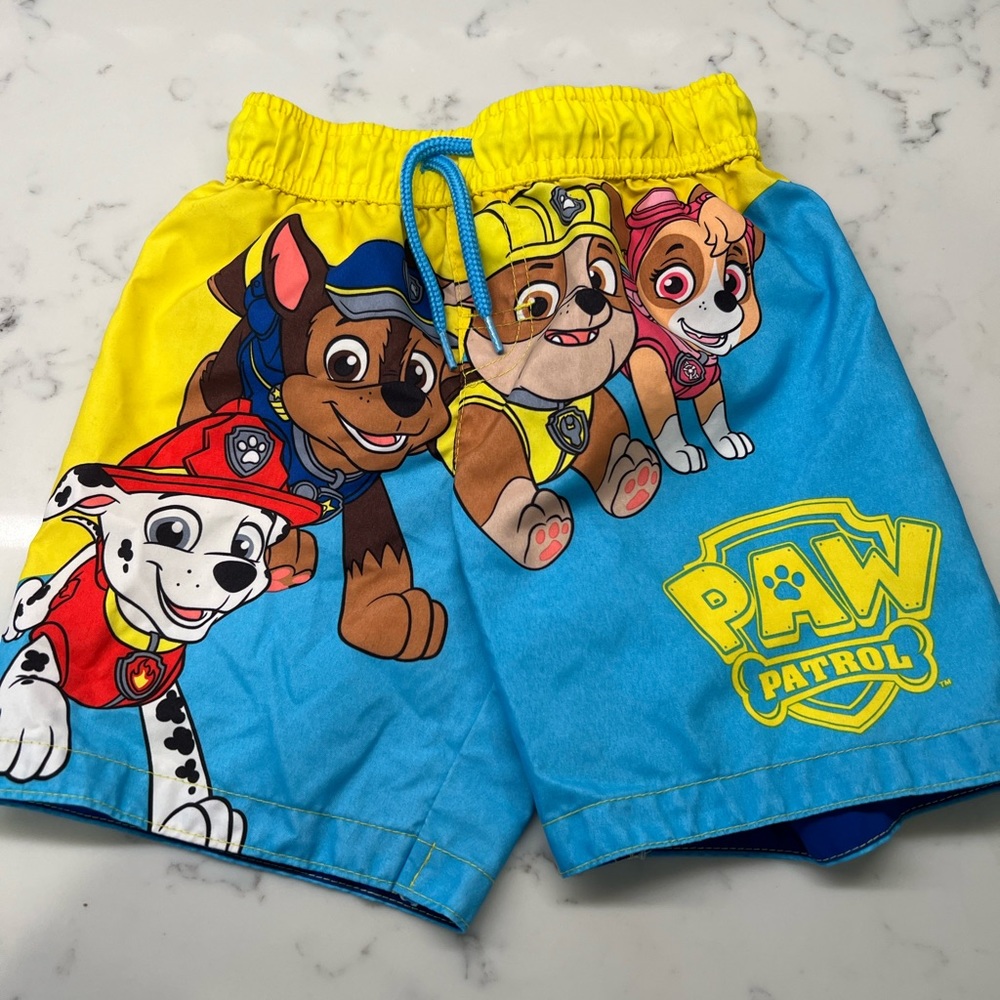 3T Paw Patrol swim trunks